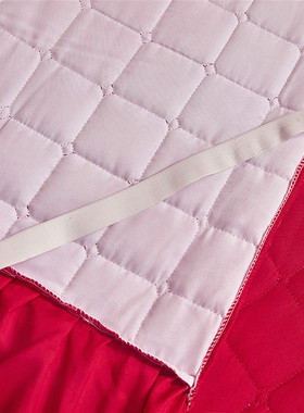 韩版大红色结婚庆夹棉纯色单品婚D房蕾丝床裙款床罩床套三四件套