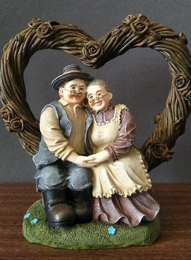 酒柜客厅a家居装饰品老头老太太卧室小摆件电视玄关创意高档工艺