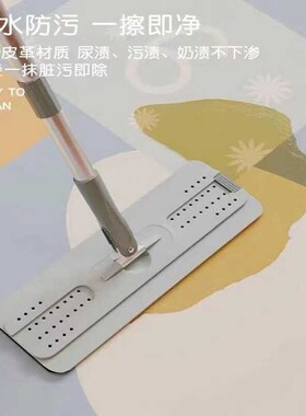 厨房满铺地垫家用进门阳台防水地垫PVCL皮革地垫免洗可擦可擦洗