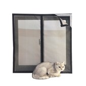 防猫纱窗纱网防猫跳楼阳台防猫抓跳窗户防蚊拉链隔离X挡宠物网耐