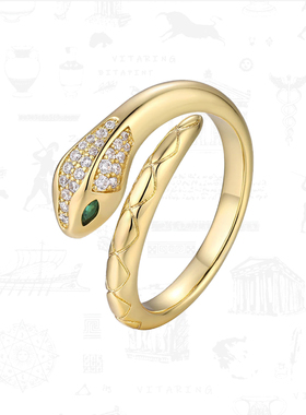 VITARING灵蛇开口戒指女