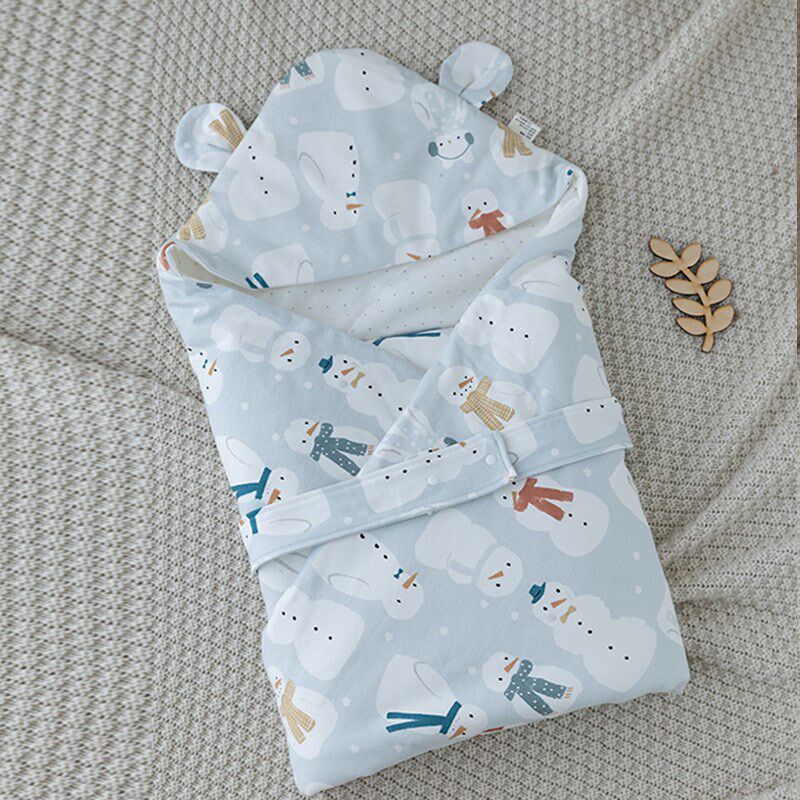初生婴儿抱被新生儿包被春t秋薄棉宝宝被子襁褓宝宝加棉包巾包裹