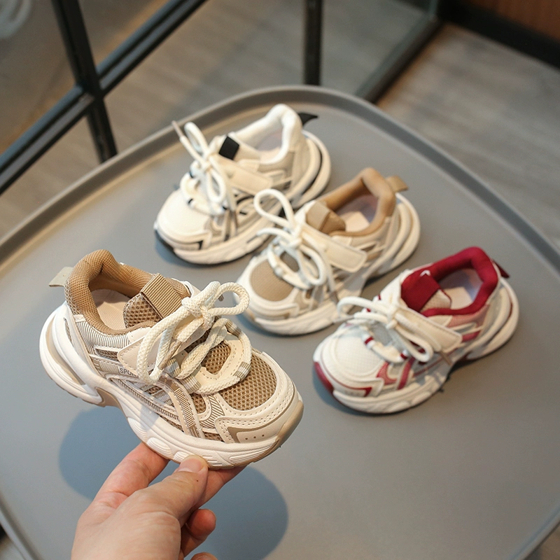 男童鞋子运动鞋1-3-6岁秋季新款儿童透气网面老爹鞋小童女宝宝鞋