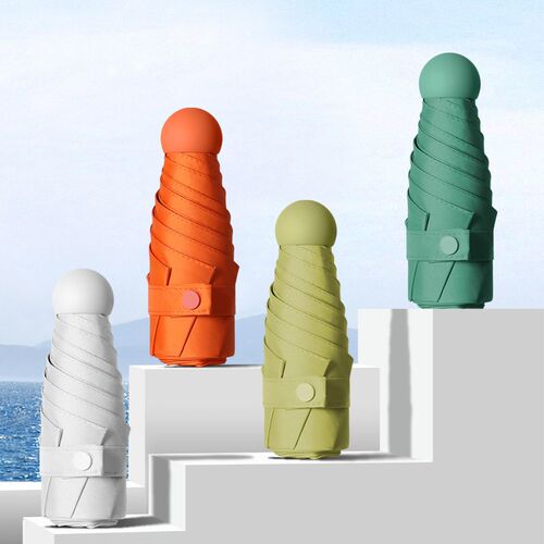 雨伞迷你黑胶五折胶囊晴雨t伞遮阳防晒黑胶太阳伞礼品广告伞定log