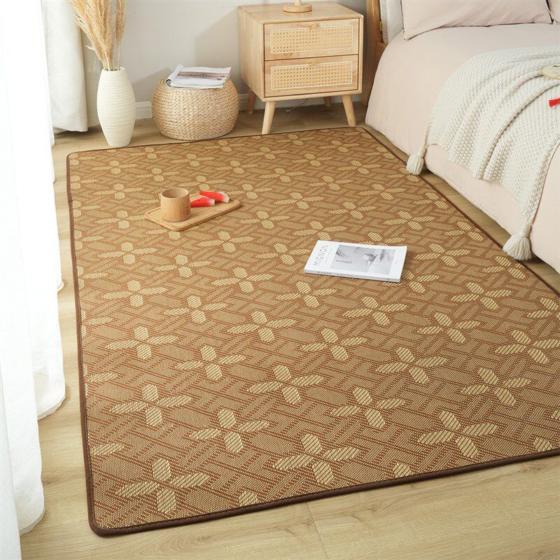 夏天清新凉席客厅沙发垫榻榻米垫D卧室床边地毯休闲凉而不冰藤席