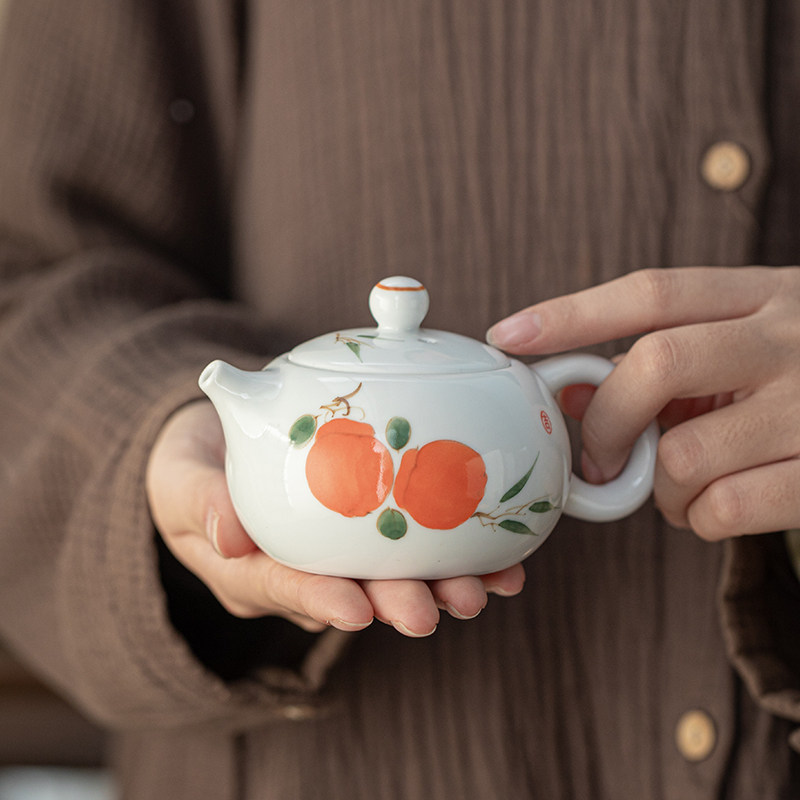 匠人手绘茶壶清新典雅商务佳礼