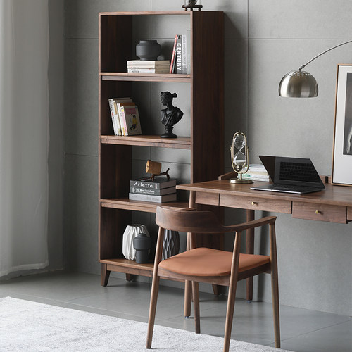 北美fas黑胡桃木落地置物架