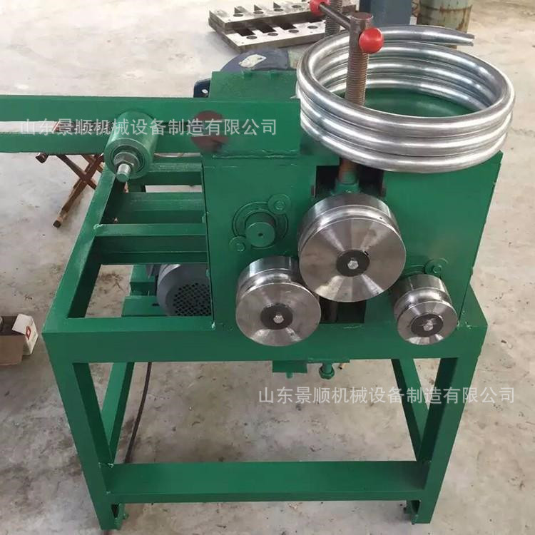 小型电动盘圆机 不锈钢圆管一次成型盘圆机 立式滚圆卷圆机