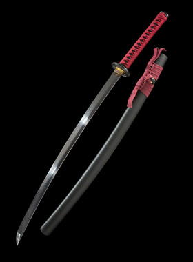 龙泉市手工锻打日本刀T10覆土烧刃长刀黑色katana外贸 未开刃金属