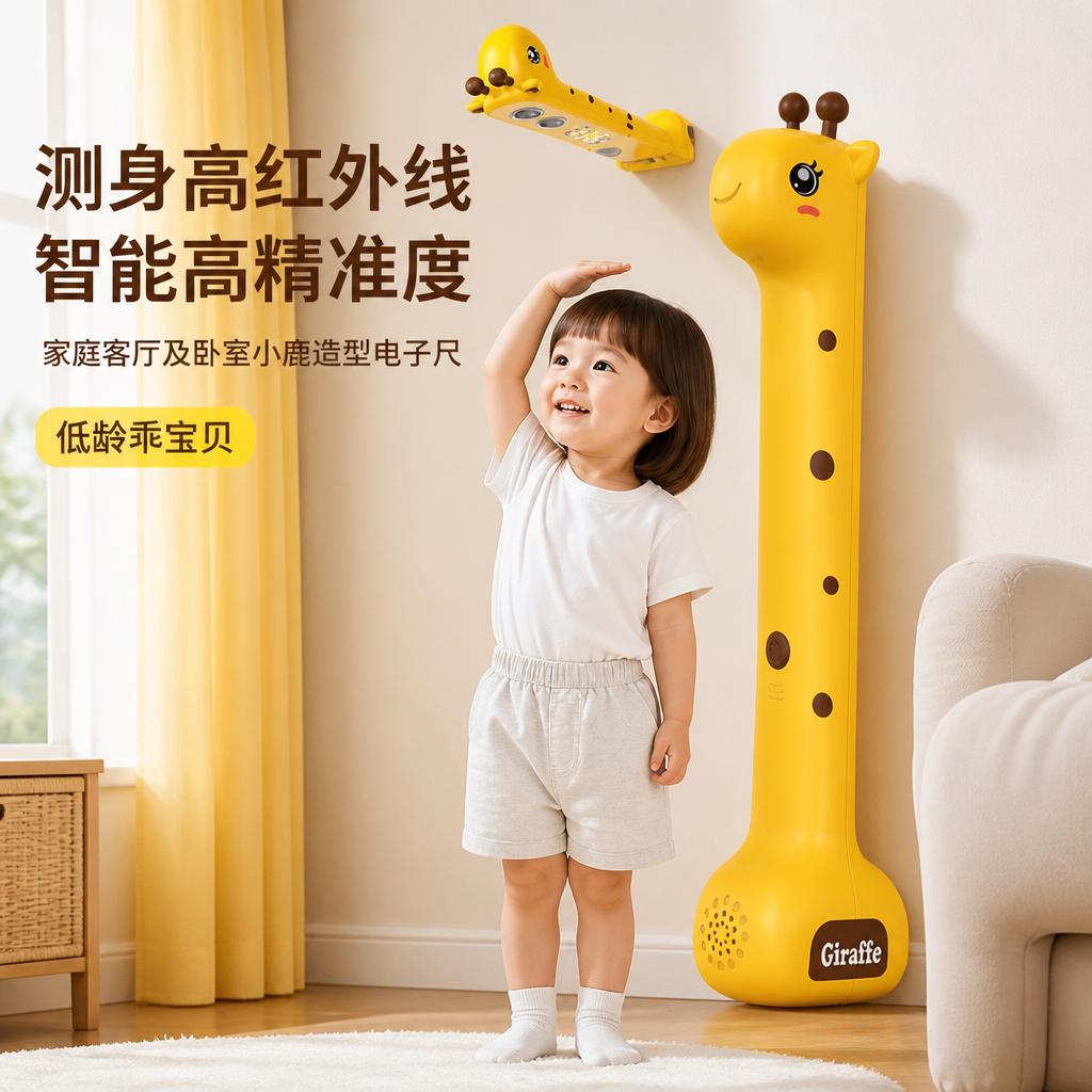 红外线智能测高仪小鹿造型儿童