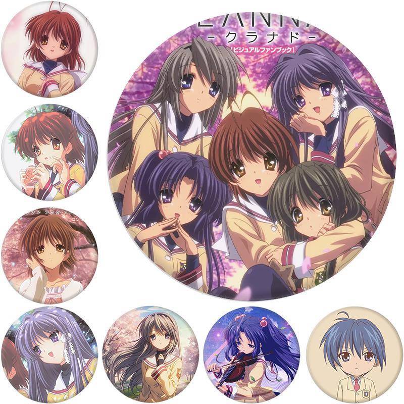 CLANNAD周边收藏吧唧 谷子二次元 马口铁徽章 镜子钥匙扣 配饰