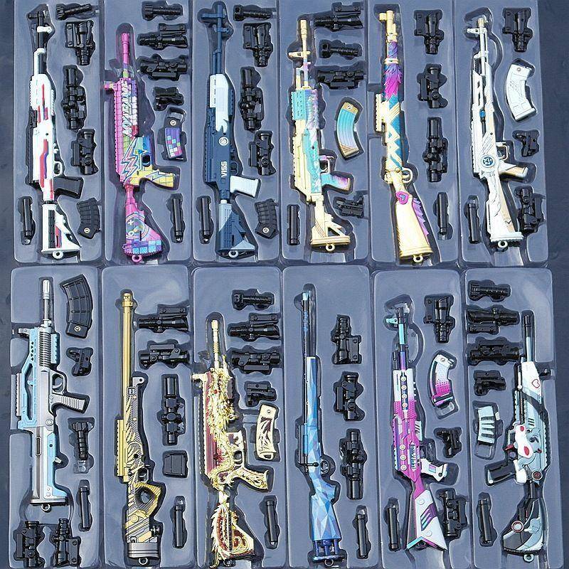 和平精英地铁逃生妹控模型和平精英吃鸡游戏三个倍镜版金属玩具模