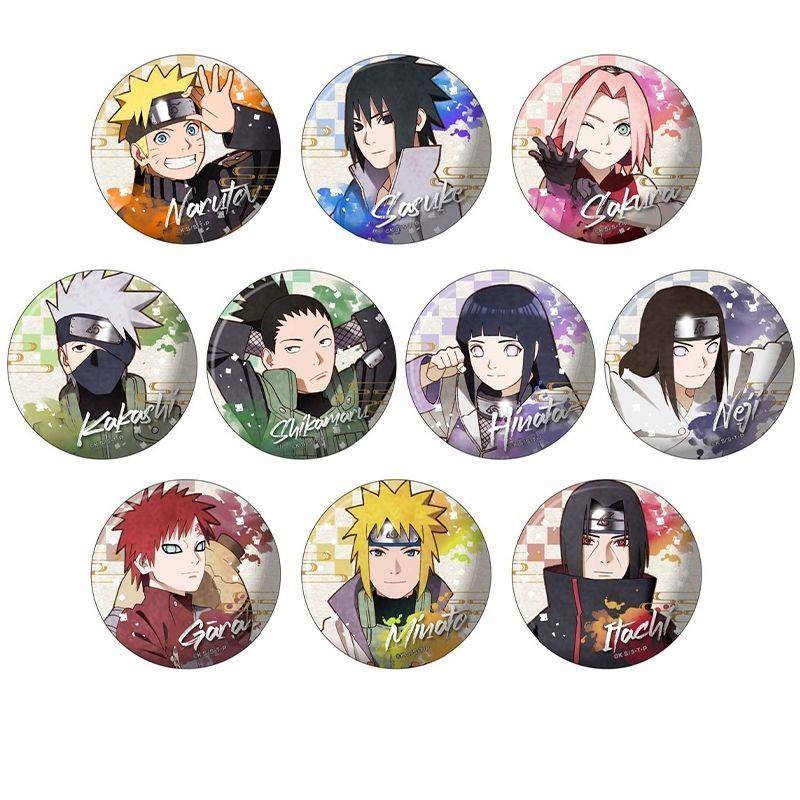 火影忍者周边徽章漩涡鸣人宇智波佐助春野樱卡通吧唧谷子胸针挂饰
