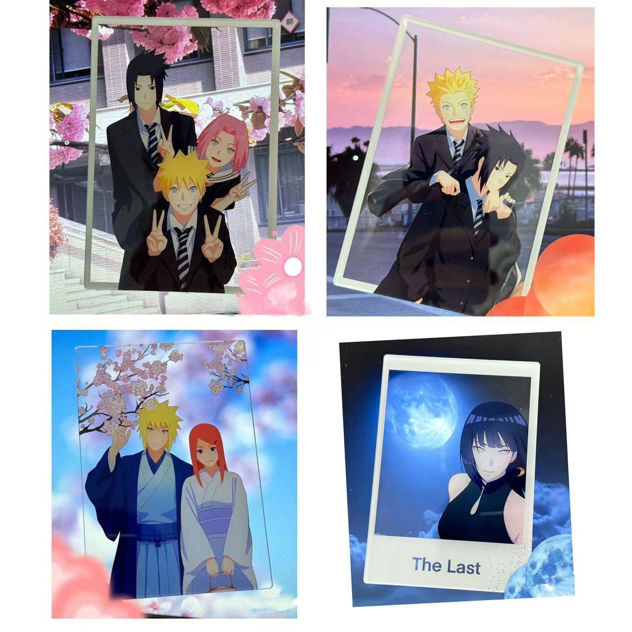 新款火影忍者同人小七班雏田漩涡鸣人卡卡西佐助春野樱合影亚克力