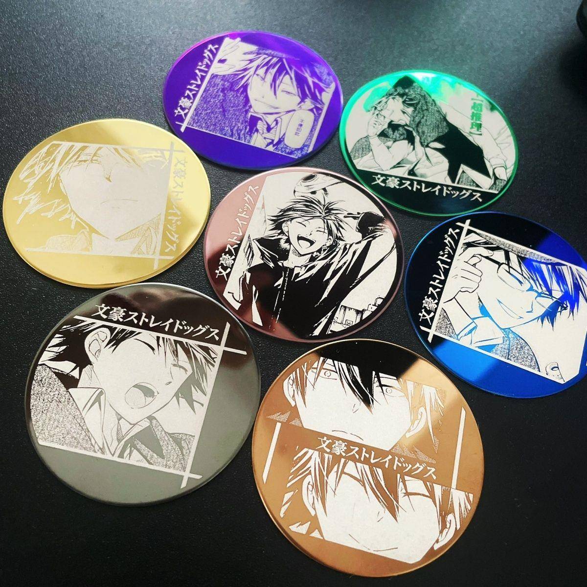 新款江户川乱步文豪野犬金属镜面吧唧徽章原画吧唧动漫周边礼盒款