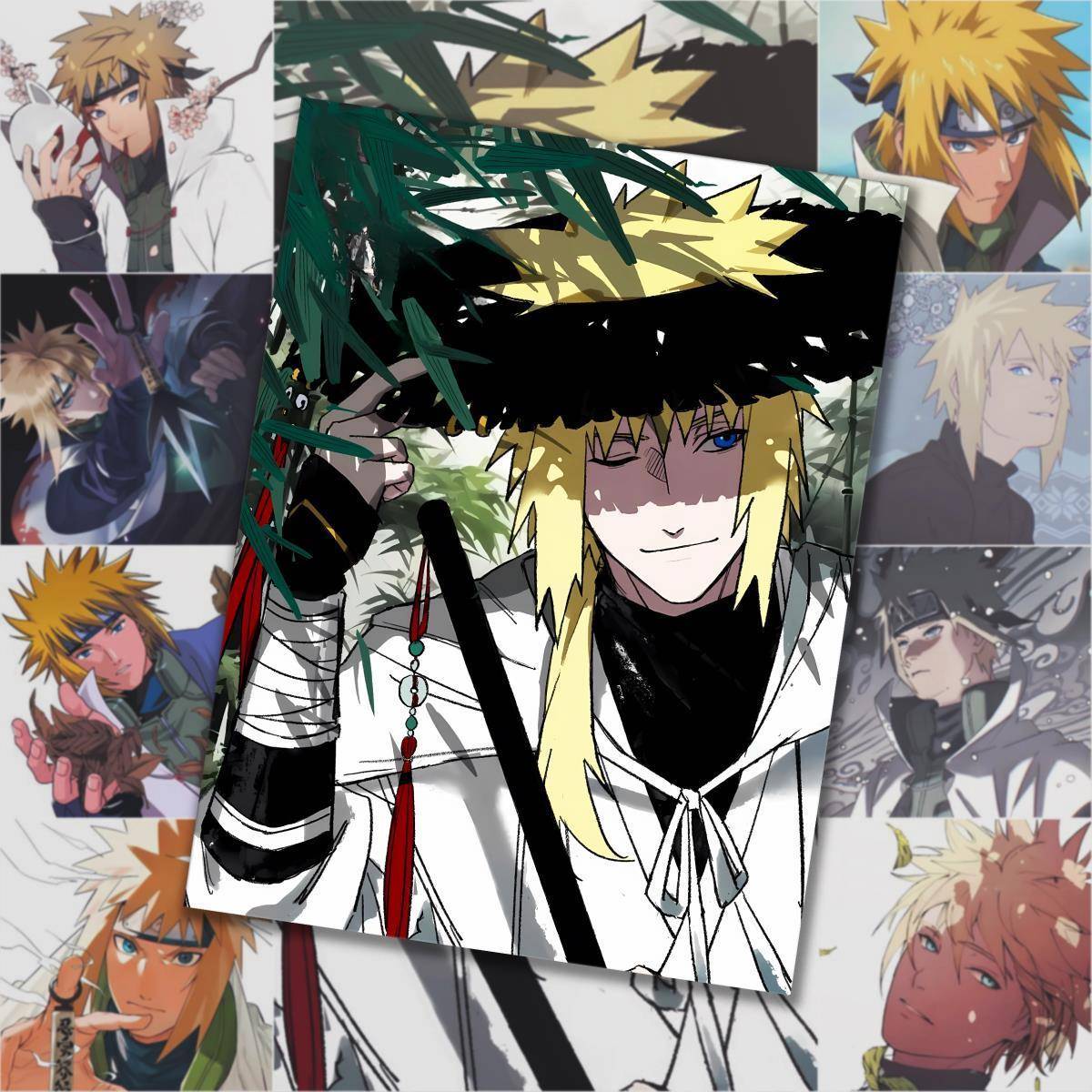 新款火影忍者波风水门同人高清贴纸高颜值海报学生宿舍房间装饰自