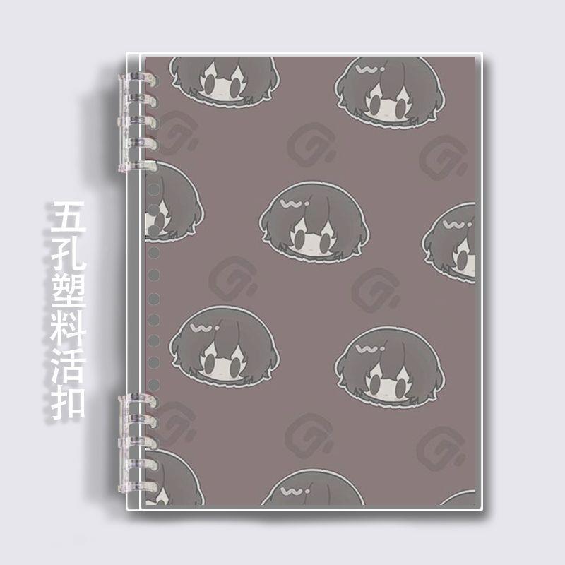 野犬文系列笔记本豪活封扣A5横软面金属学生网格空白英语线面定制