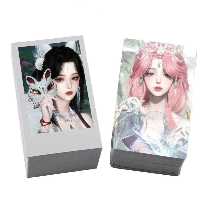 逆水寒 手游版周边小卡100张不重复自制 3寸圆角拍立得卡贴钱包照