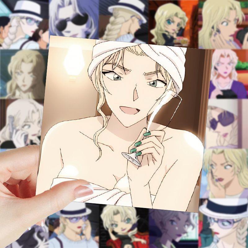 177张名侦探柯南苦艾酒贝尔摩德贴纸动漫人物周边手账diy装饰贴画