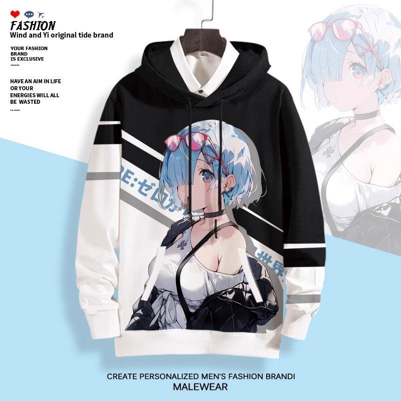 从零开始的异世界生活re0 雷姆周边衣服外套连帽加绒卫衣动漫痛衣