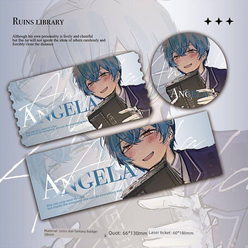 废墟图书馆 脸红 安吉拉 游戏动漫二次元同人周边吧唧镭射票