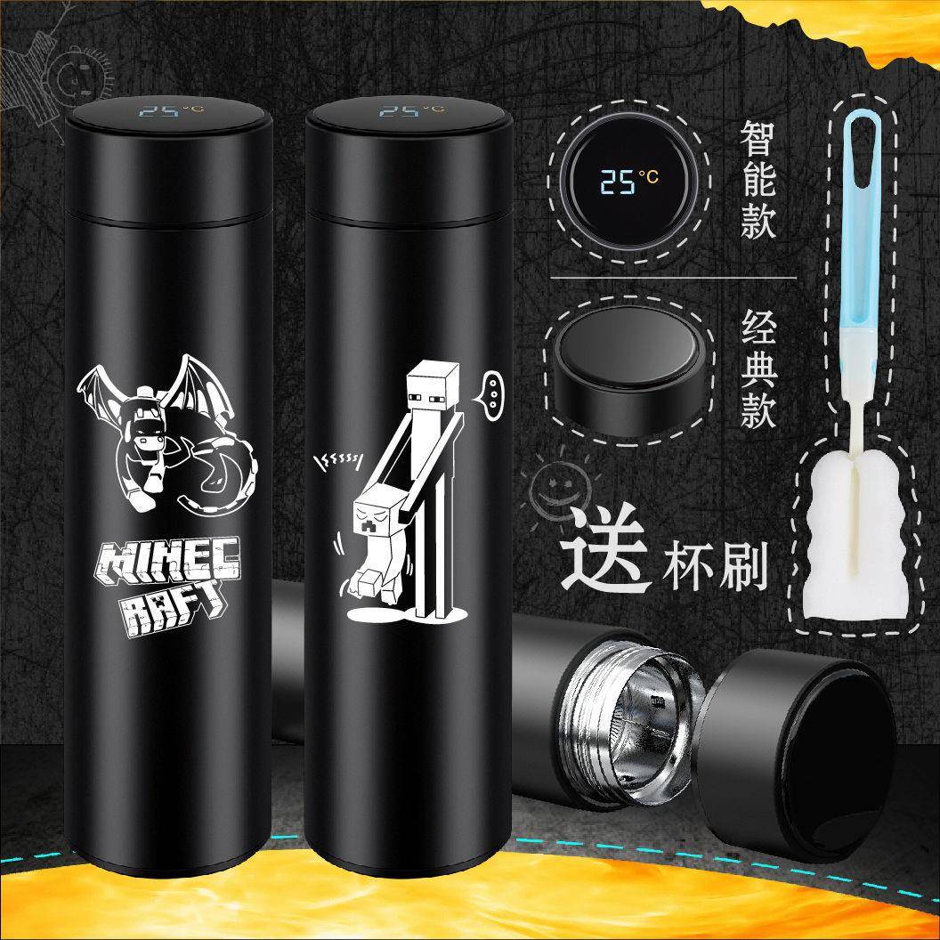 我的世界水杯我的世界保温杯 动漫游戏水杯 jj怪 苦力怕周边 真空