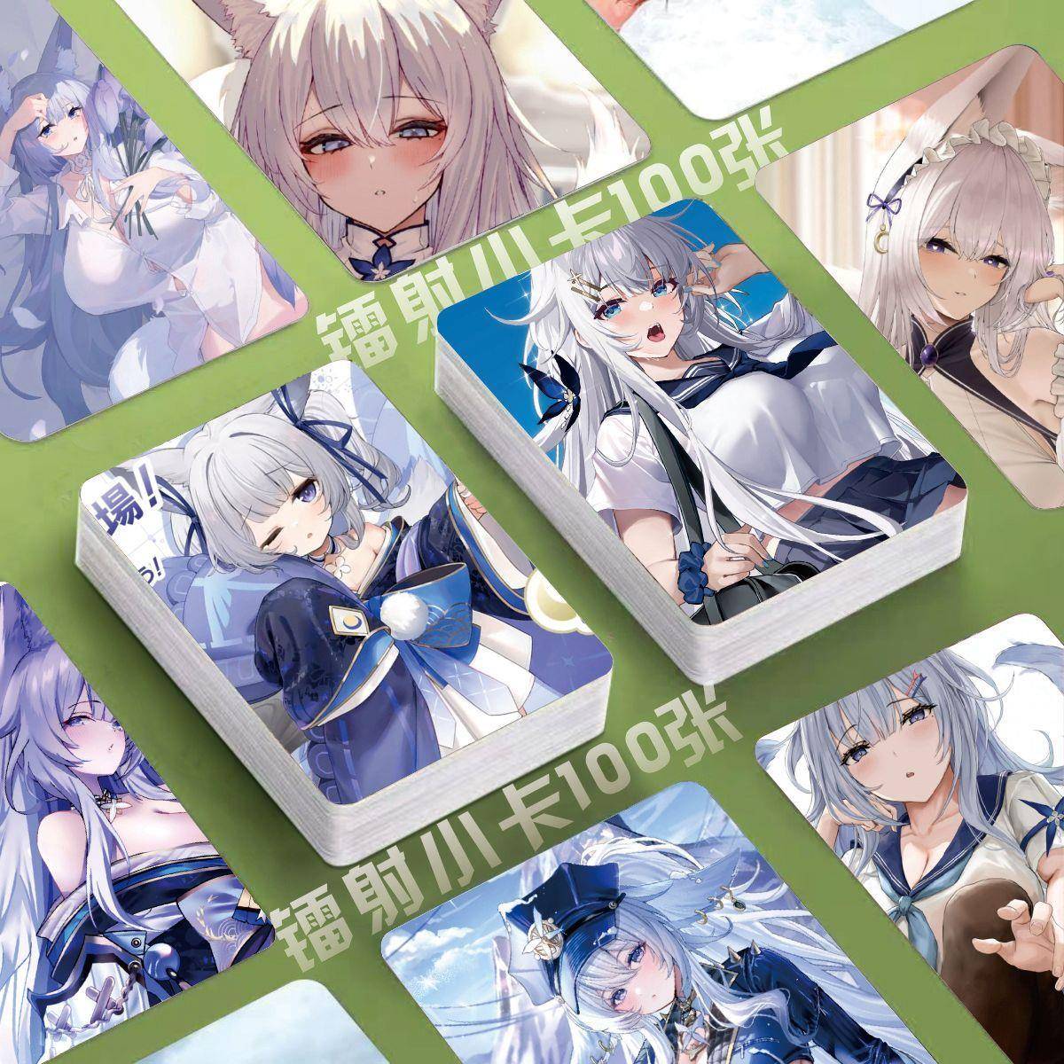 新信浓碧蓝航线镭射小卡100张游戏卡片定制3寸圆角覆膜lomo明信片