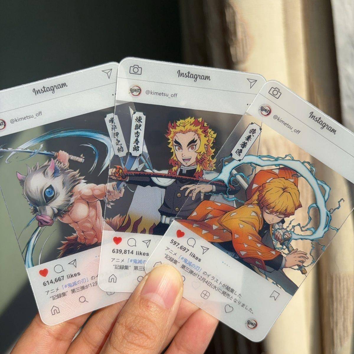 新款鬼灭之刃pvc透卡炭治郎 富冈义勇日漫周边自印LOMO卡明信片小