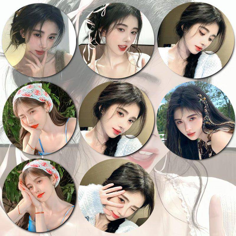 鞠婧祎吧唧diy明星爱豆应援周边徽章胸章镭射马口铁书包挂件饰品