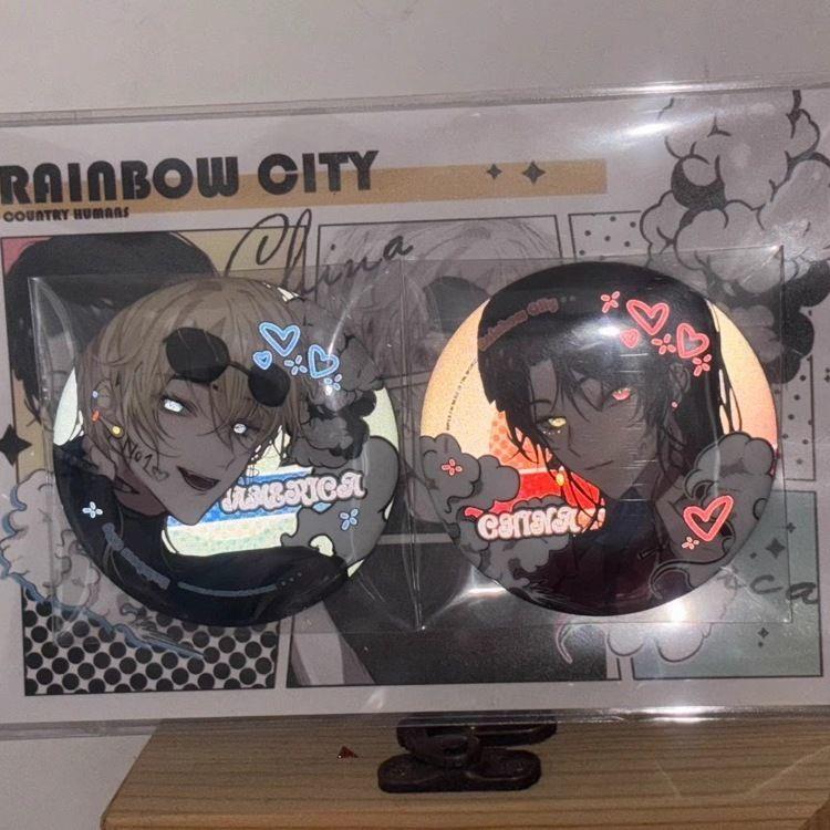 美瓷ch吧唧 rainbow city 绝美周边自制徽章痛包装饰谷子动漫吧唧