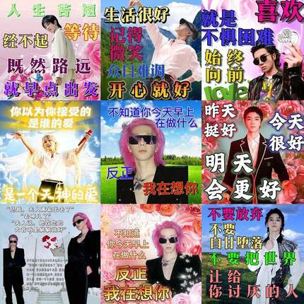 华晨宇贴土味贴画150张花花海姐报火互黑火小星演唱会周边纸个性