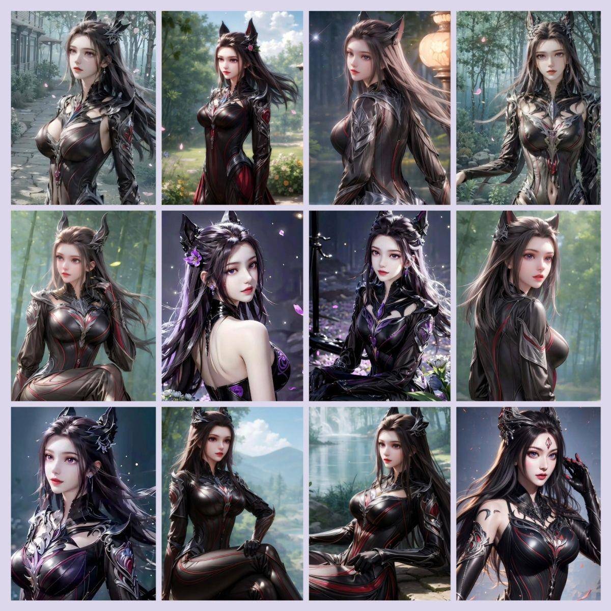 幽冥灵猫朱竹清高清贴纸斗罗大陆手帐行李箱装饰贴画房间自粘墙贴