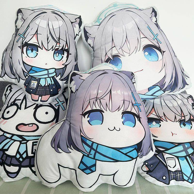 蔚蓝档案砂狼白子二次元游戏周边枕头宿舍靠垫双面生日礼物靠枕