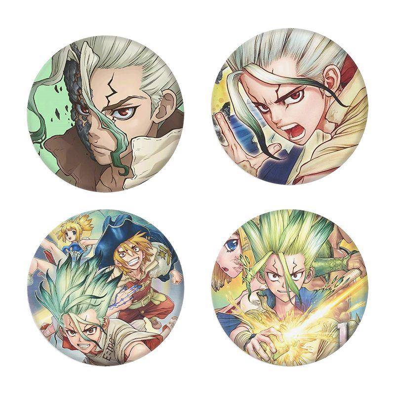 石纪元动漫吧唧徽章马口铁石神千空镜子钥匙扣二次元高颜值挂件