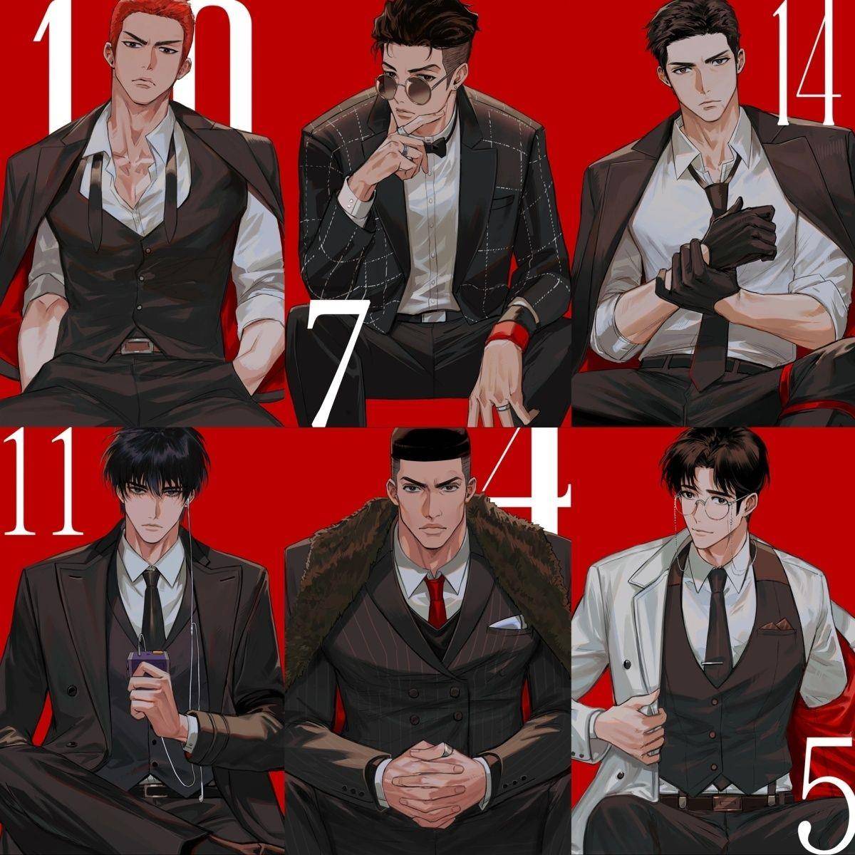 灌篮高手同人立牌全国大赛西装套装系列樱木流川三井宫城10CM摆件