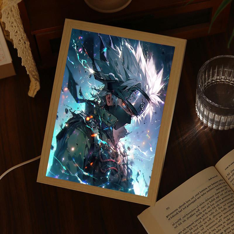 旗木卡卡西周边灯光画火影二次元手办小夜灯电竞房氛围灯礼物