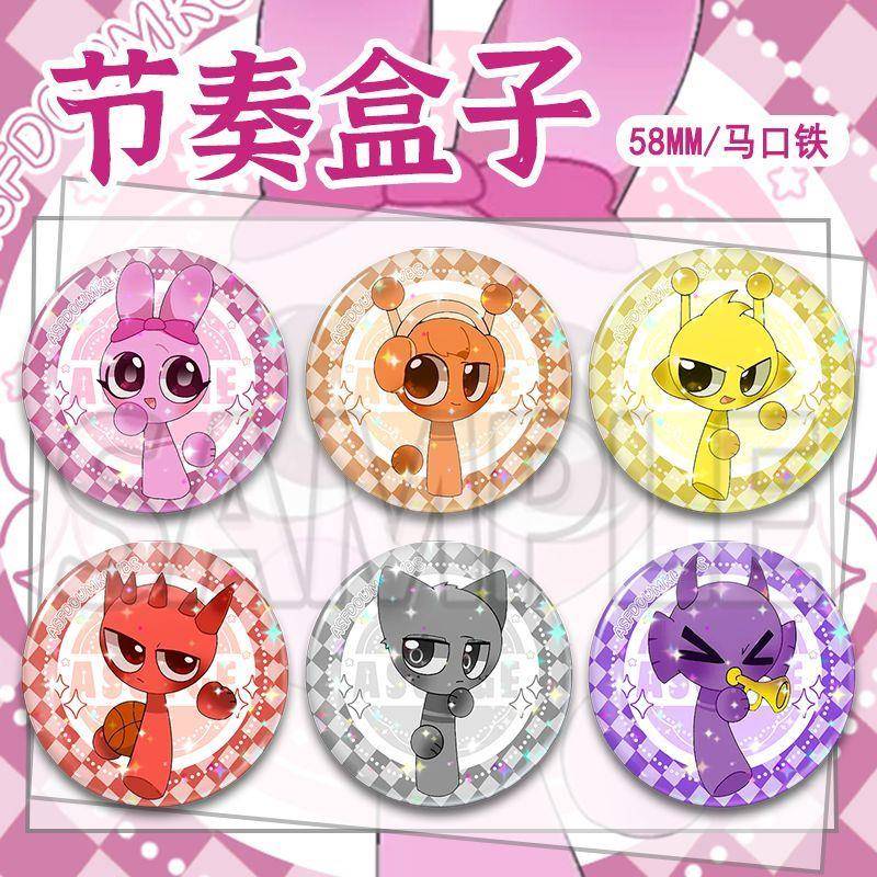 节奏盒子周边吧唧sprunki谷子收藏品装饰送礼物痛包无料徽章胸针