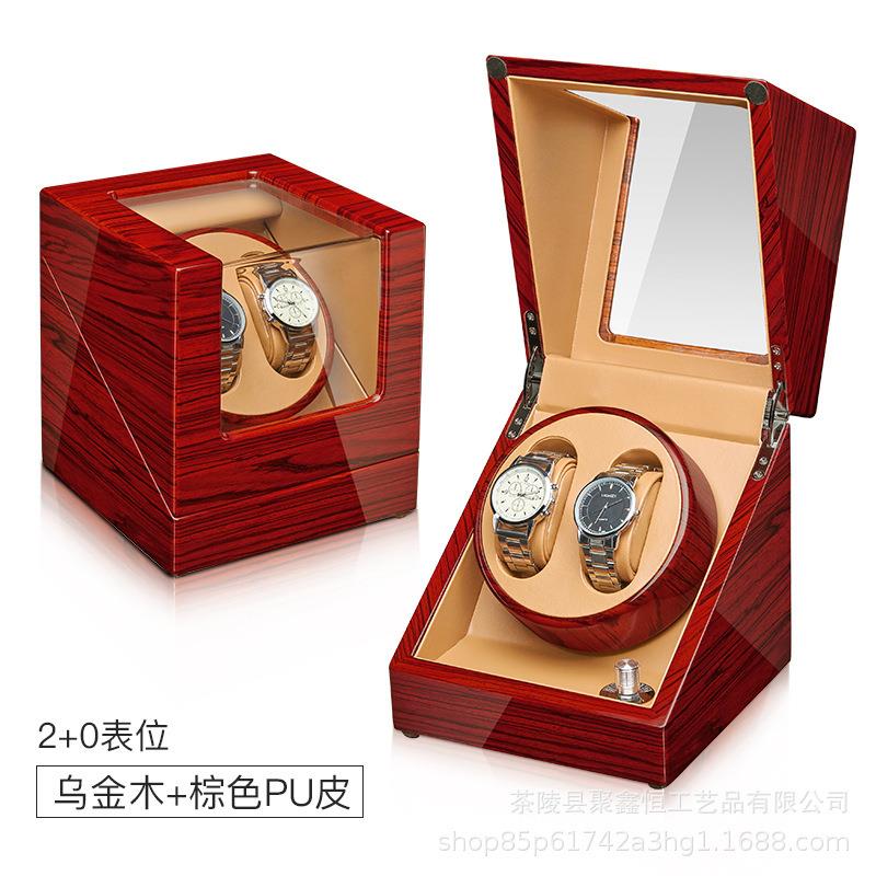 现货烤漆实木摇表器机械表电动上链马达盒收纳盒转动放置器手表盒