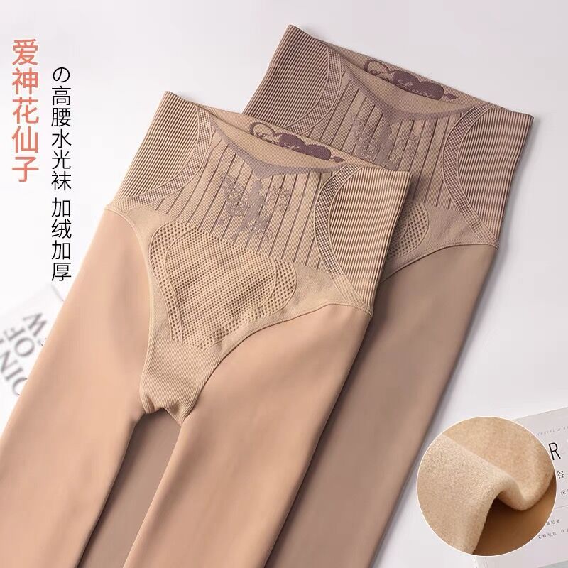 水光袜光腿神器秋冬加绒高腰收腹