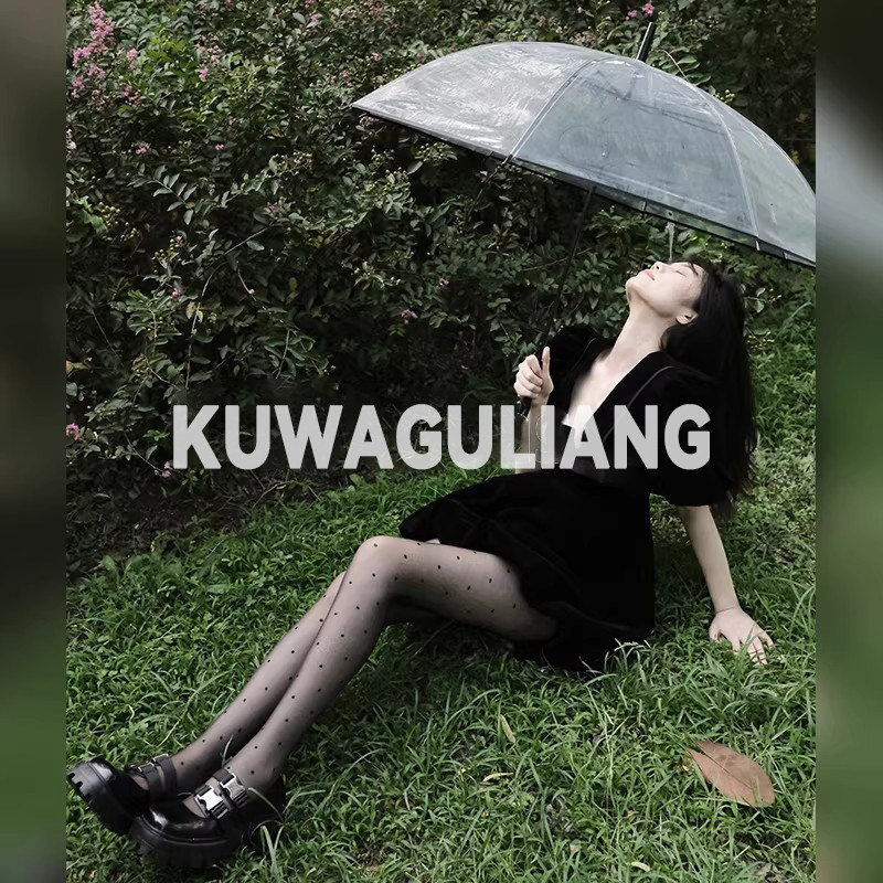 女黑丝薄款性感蝴蝶防勾丝jk穿搭