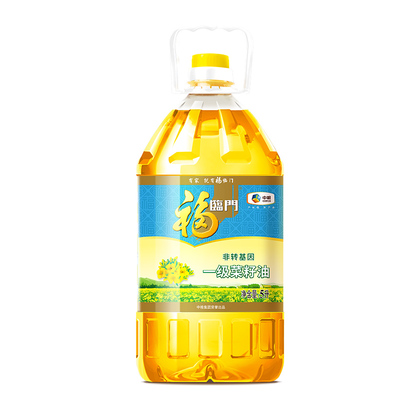 中粮福临门非转基因一级菜籽油5L桶装植物油家庭食堂食用油