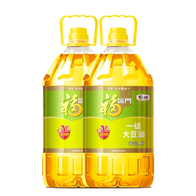 中粮福临门AE一级大豆油5L*2桶装添营养食用油家庭油餐饮酒店用油