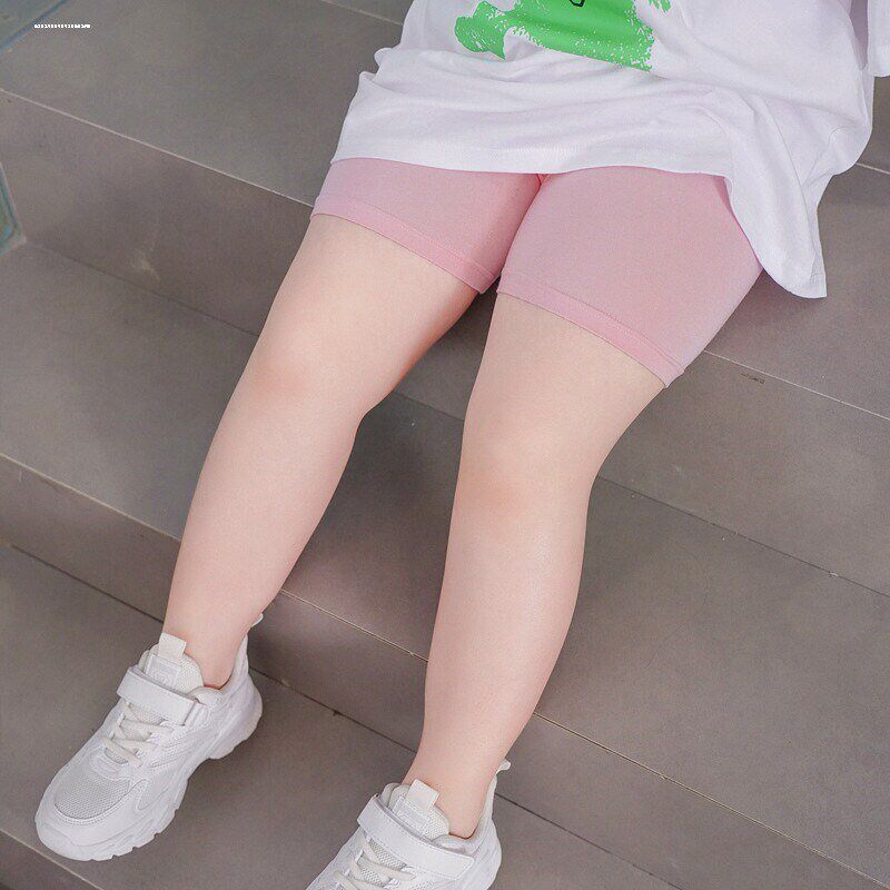 胖女童防走光安全裤内裤二合一夏装加肥加大码五分打底Z裤高弹短