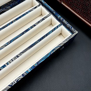 扇盒多把装 9h5寸宋锦刺绣高端折扇礼盒文玩扇子收藏送礼盒子