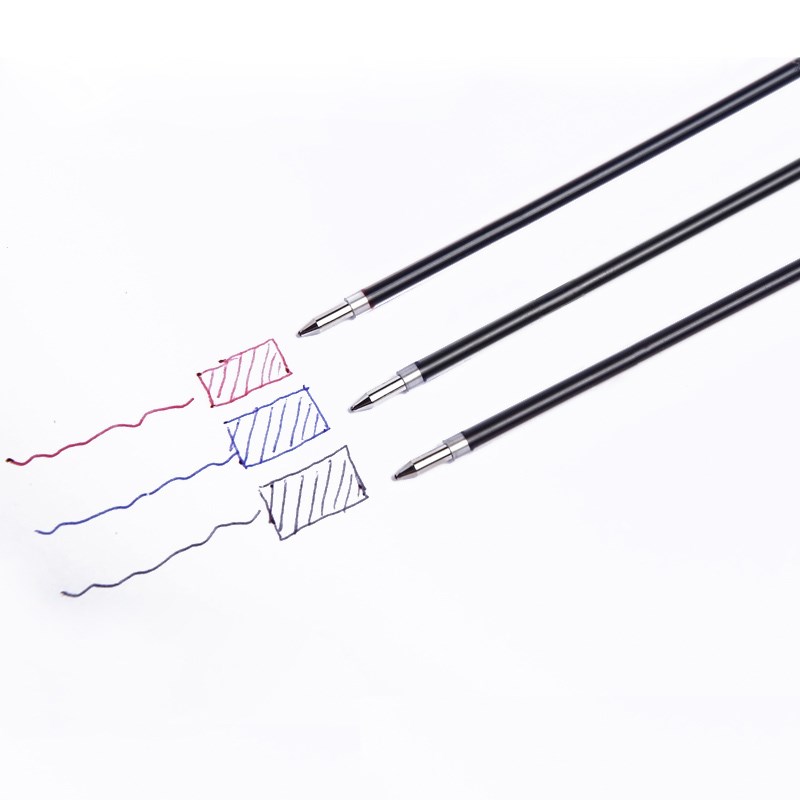 1盒100支 文正140k圆珠笔芯蓝色替芯黑色原子笔芯非按动笔芯长度1