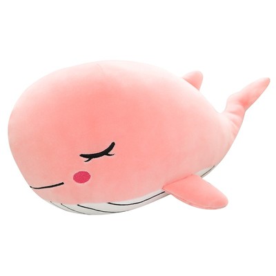 可爱小鲸鱼公仔毛绒玩具蓝鲸w玩偶睡觉抱枕床上女孩男孩陪睡布娃