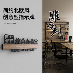 公司高档综合d办公室门牌董事长总经理室标识牌财务部会议室接待