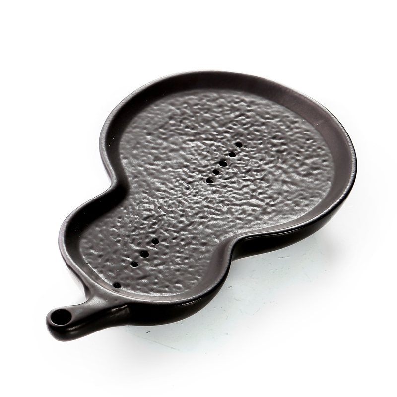 迷你家用储水干泡盘茶海干泡台托盘E陶瓷葫芦功夫茶具小茶盘壶承