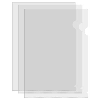 60个A4单片夹L型文件夹透明二页文件套加厚单页文件袋档案资料整