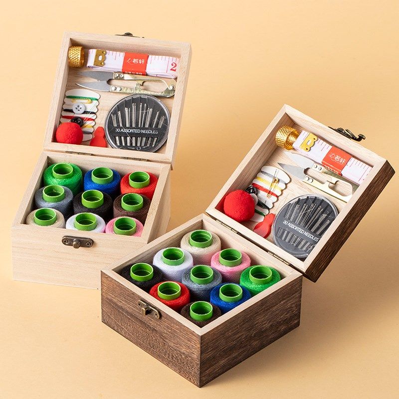 针线盒家用高质量新款缝衣服针A线包家庭实用套装实木收纳盒工具,居家布艺,线盒,淘宝优惠券,粉丝福利购,淘宝优惠卷